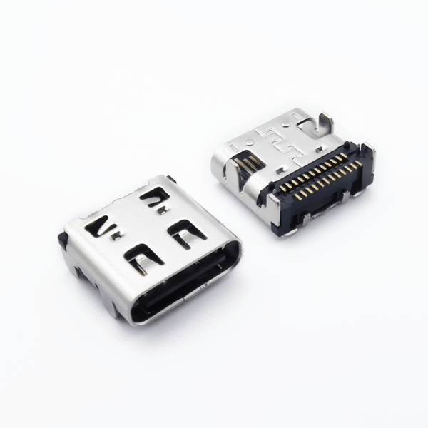TYPEC 24PIN板上型母座 双排贴片 长度7.9MM 高速传输 40GB